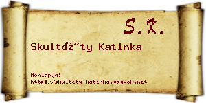 Skultéty Katinka névjegykártya